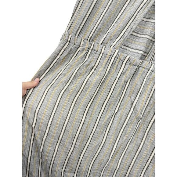 PrAna Ecotropics Dress Copper Stripe Organic Cotton Cutout Back Size Medium - Picture 6 of 7